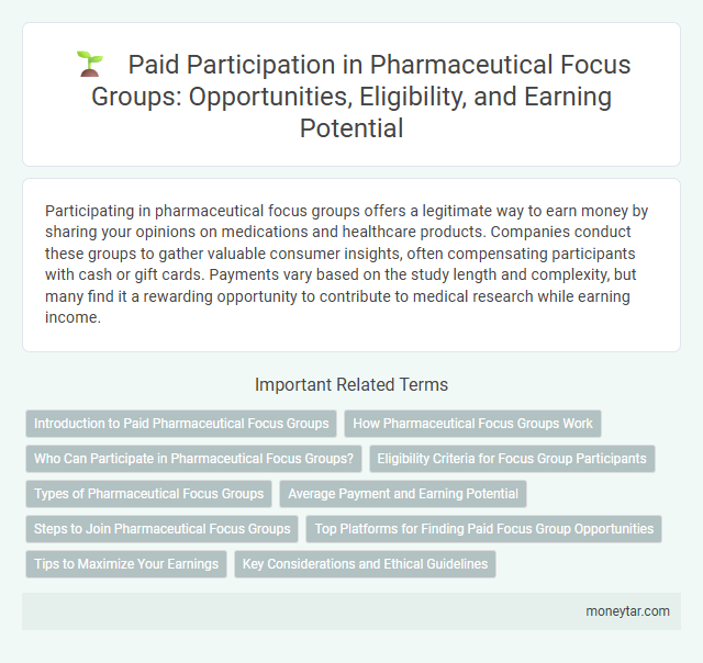 Paid Participation in Pharmaceutical Focus Groups: Opportunities, Eligibility, and Earning Potential