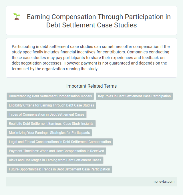 Earning Compensation Through Participation in Debt Settlement Case Studies