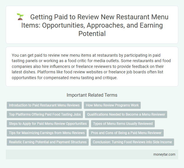 Getting Paid to Review New Restaurant Menu Items: Opportunities, Approaches, and Earning Potential