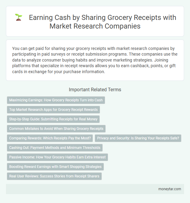 Earning Cash by Sharing Grocery Receipts with Market Research Companies