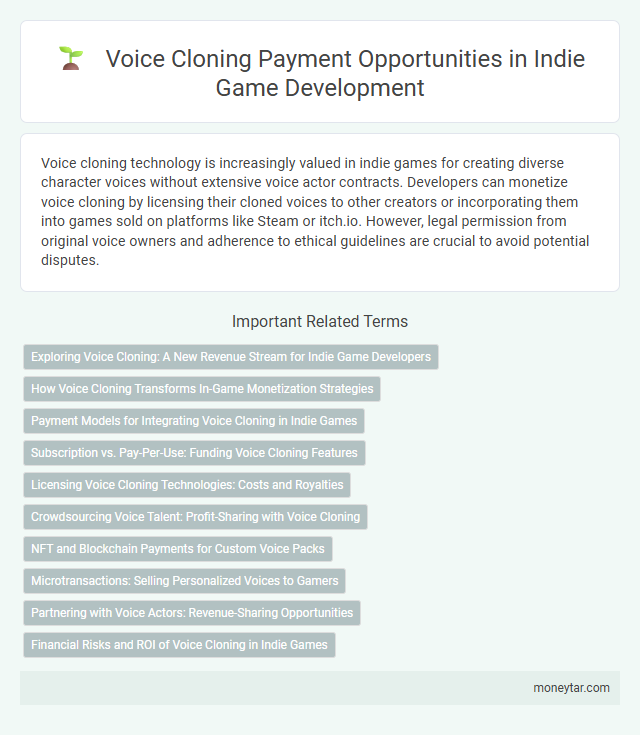 Voice Cloning Payment Opportunities in Indie Game Development
