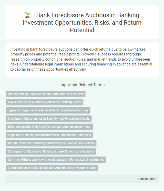 Bank Foreclosure Auctions in Banking: Investment Opportunities, Risks, and Return Potential