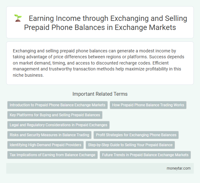 Earning Income through Exchanging and Selling Prepaid Phone Balances in Exchange Markets