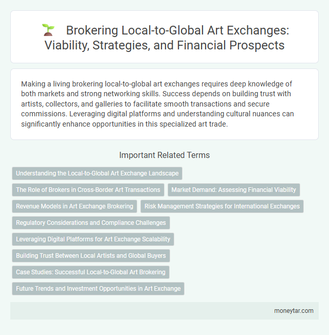 Brokering Local-to-Global Art Exchanges: Viability, Strategies, and Financial Prospects