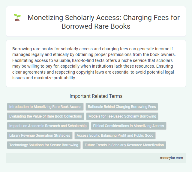 Monetizing Scholarly Access: Charging Fees for Borrowed Rare Books