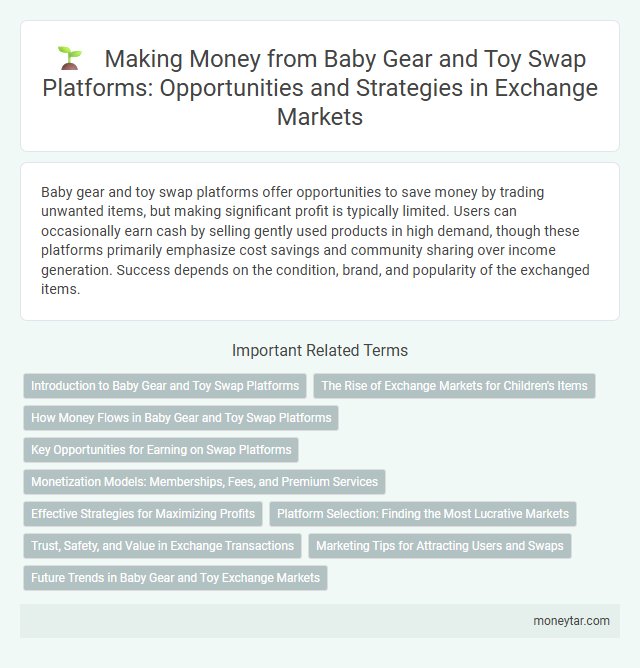 Making Money from Baby Gear and Toy Swap Platforms: Opportunities and Strategies in Exchange Markets