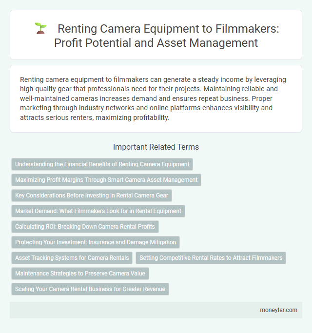 Renting Camera Equipment to Filmmakers: Profit Potential and Asset Management