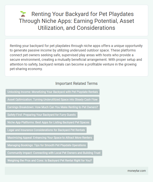 Renting Your Backyard for Pet Playdates Through Niche Apps: Earning Potential, Asset Utilization, and Considerations