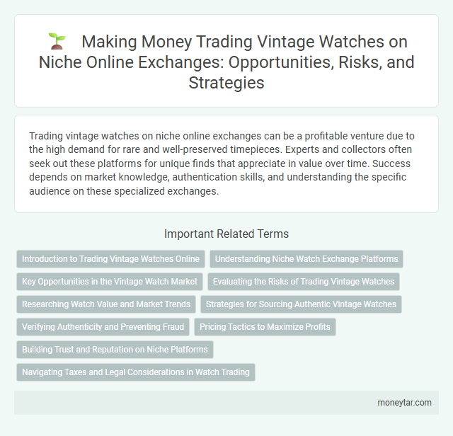 Making Money Trading Vintage Watches on Niche Online Exchanges: Opportunities, Risks, and Strategies