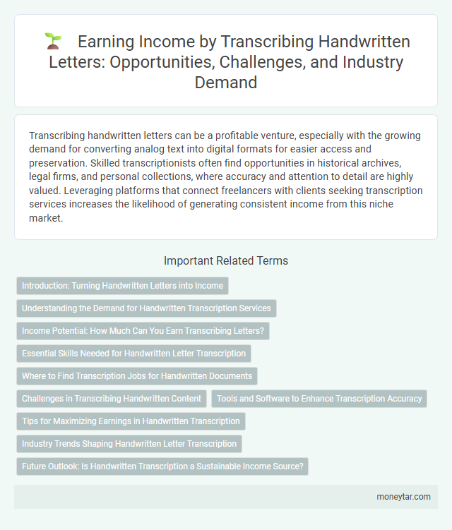 Earning Income by Transcribing Handwritten Letters: Opportunities, Challenges, and Industry Demand