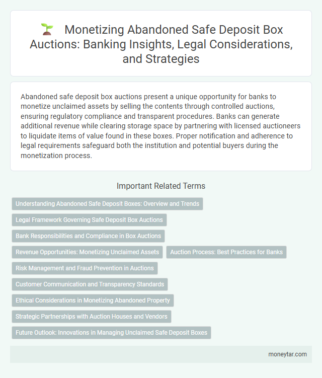 Monetizing Abandoned Safe Deposit Box Auctions: Banking Insights, Legal Considerations, and Strategies