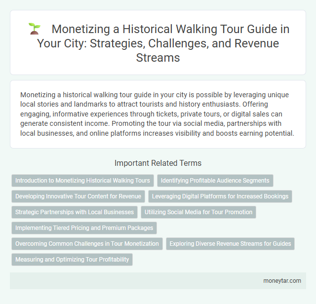 Monetizing a Historical Walking Tour Guide in Your City: Strategies, Challenges, and Revenue Streams