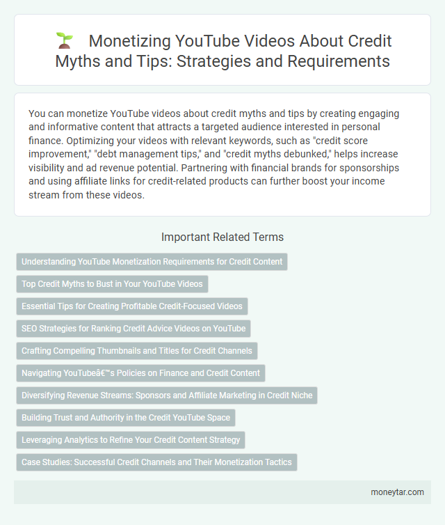 Monetizing YouTube Videos About Credit Myths and Tips: Strategies and Requirements