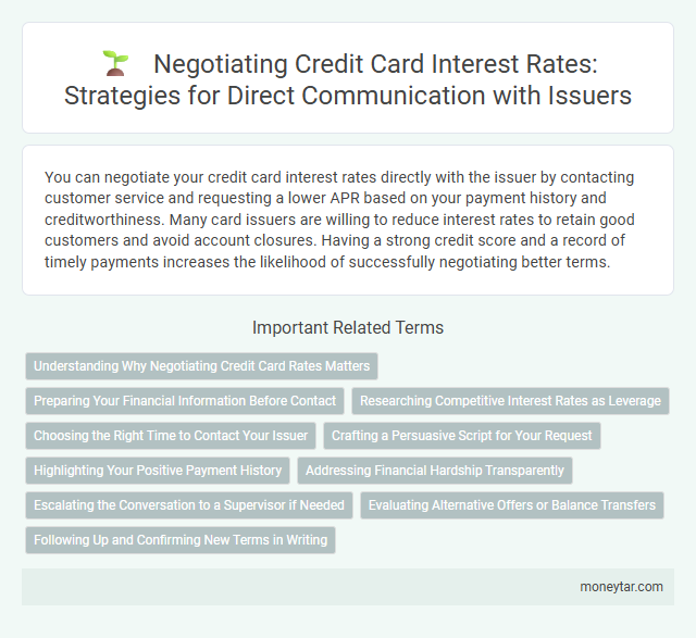 Negotiating Credit Card Interest Rates: Strategies for Direct Communication with Issuers