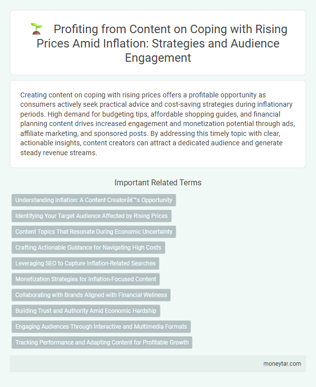 Profiting from Content on Coping with Rising Prices Amid Inflation: Strategies and Audience Engagement