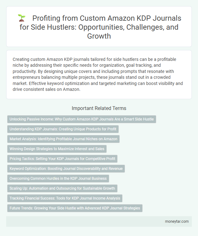 Profiting from Custom Amazon KDP Journals for Side Hustlers: Opportunities, Challenges, and Growth