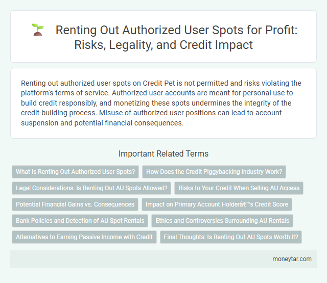 Renting Out Authorized User Spots for Profit: Risks, Legality, and Credit Impact