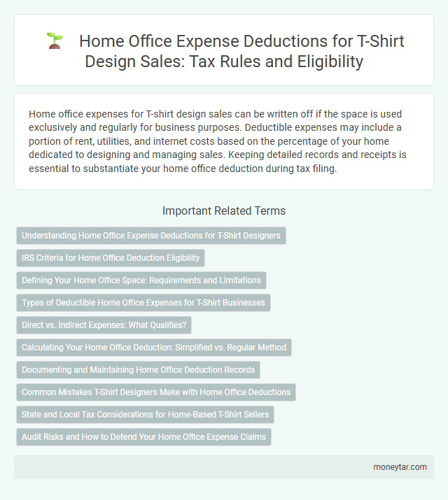 Home Office Expense Deductions for T-Shirt Design Sales: Tax Rules and Eligibility