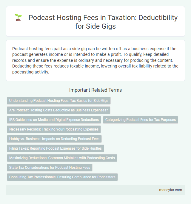 Podcast Hosting Fees in Taxation: Deductibility for Side Gigs