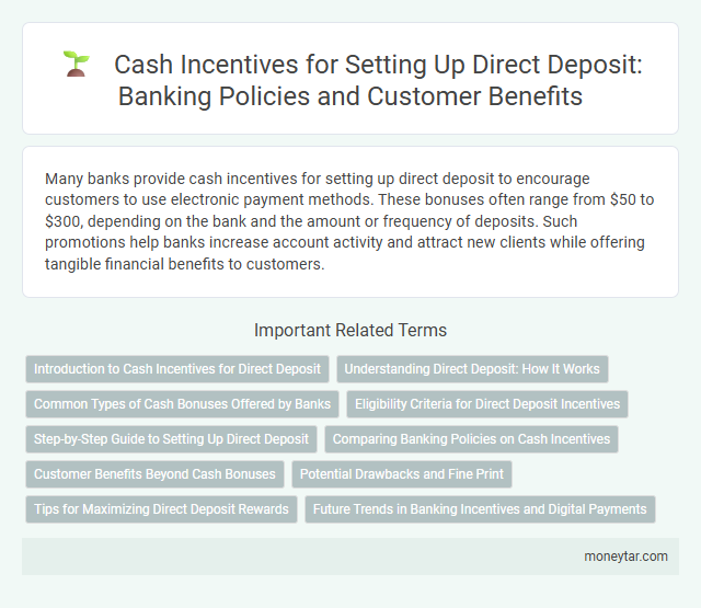 Cash Incentives for Setting Up Direct Deposit: Banking Policies and Customer Benefits