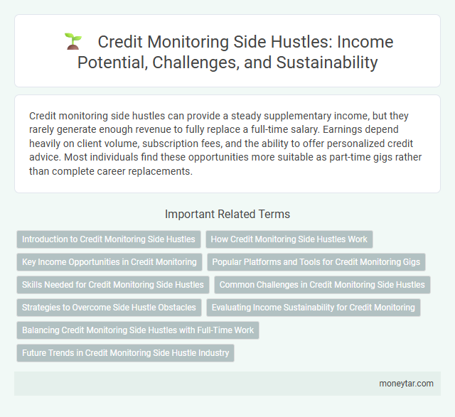 Credit Monitoring Side Hustles: Income Potential, Challenges, and Sustainability
