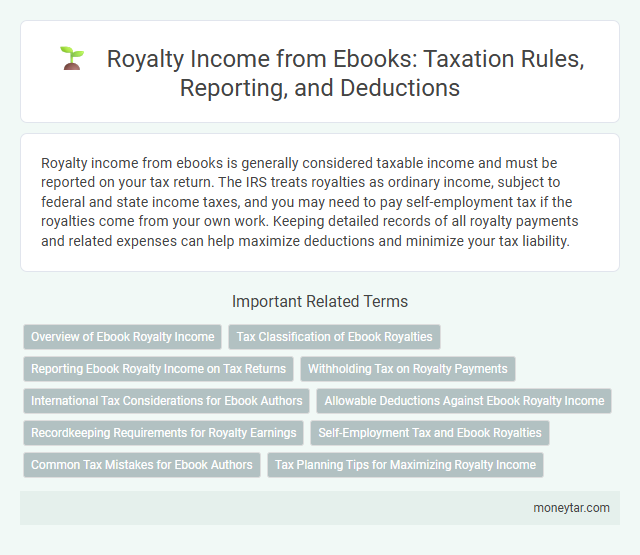 Royalty Income from Ebooks: Taxation Rules, Reporting, and Deductions