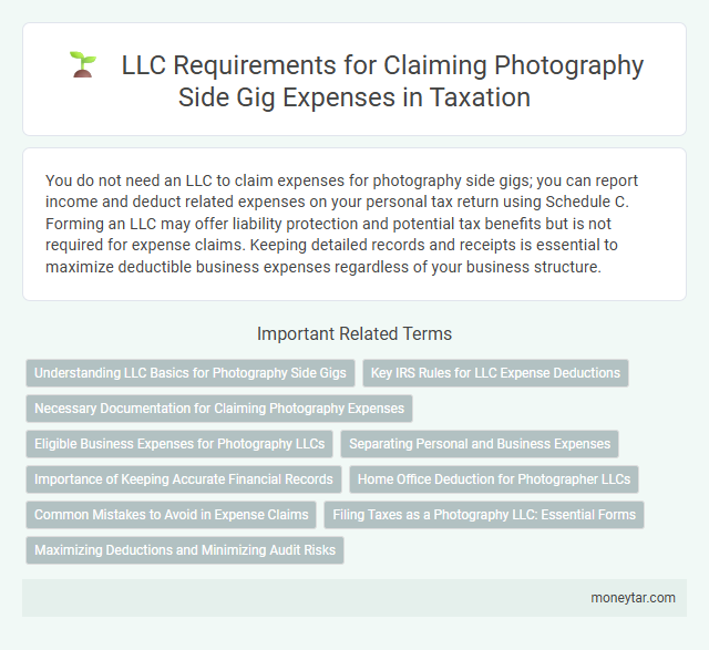 LLC Requirements for Claiming Photography Side Gig Expenses in Taxation
