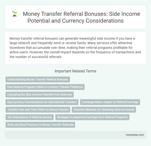 Money Transfer Referral Bonuses: Side Income Potential and Currency Considerations