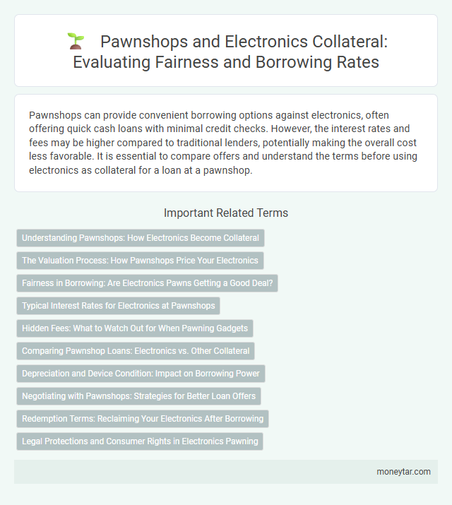 Pawnshops and Electronics Collateral: Evaluating Fairness and Borrowing Rates
