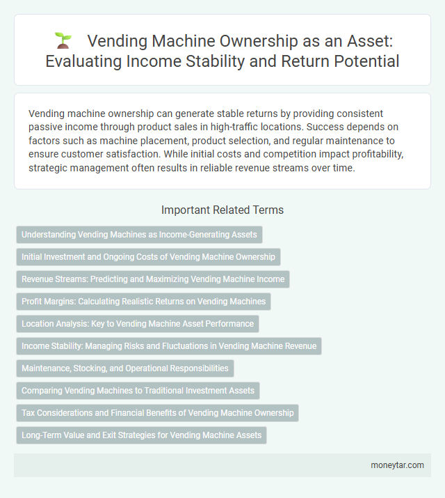 Vending Machine Ownership as an Asset: Evaluating Income Stability and Return Potential