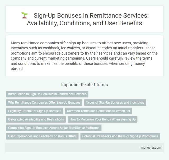 Sign-Up Bonuses in Remittance Services: Availability, Conditions, and User Benefits