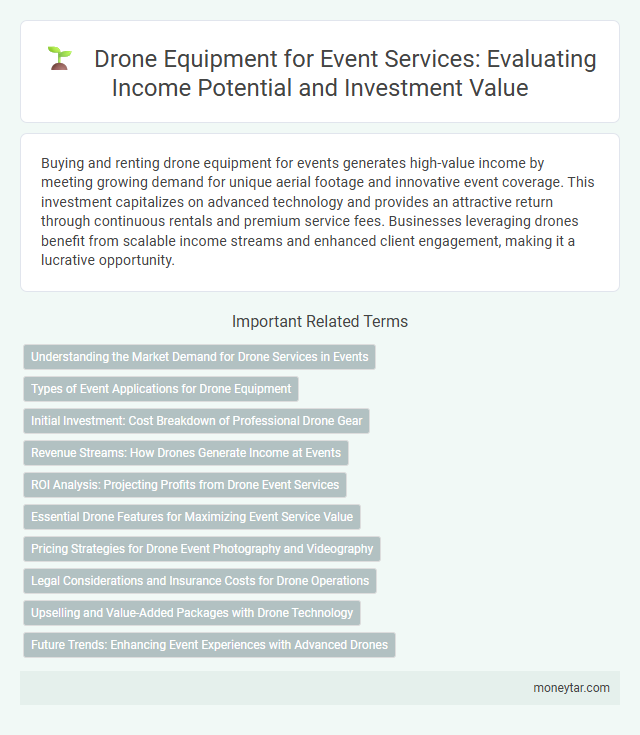 Drone Equipment for Event Services: Evaluating Income Potential and Investment Value