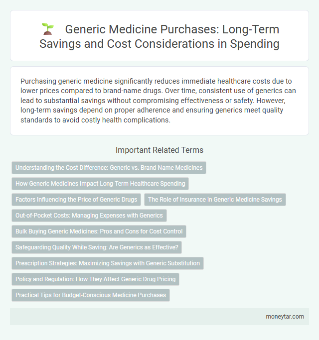 Generic Medicine Purchases: Long-Term Savings and Cost Considerations in Spending