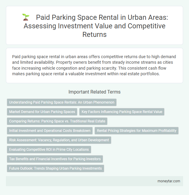 Paid Parking Space Rental in Urban Areas: Assessing Investment Value and Competitive Returns