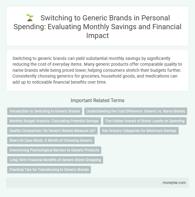 Switching to Generic Brands in Personal Spending: Evaluating Monthly Savings and Financial Impact