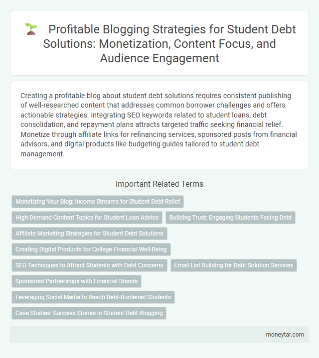 Profitable Blogging Strategies for Student Debt Solutions: Monetization, Content Focus, and Audience Engagement