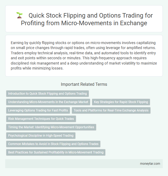 Quick Stock Flipping and Options Trading for Profiting from Micro-Movements in Exchange