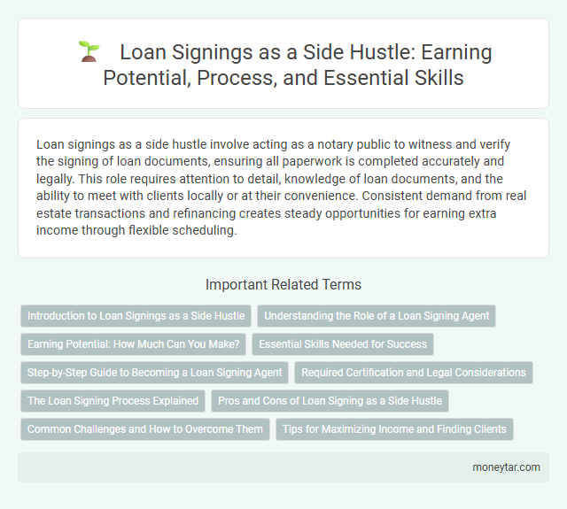 Loan Signings as a Side Hustle: Earning Potential, Process, and Essential Skills