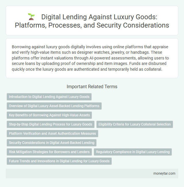 Digital Lending Against Luxury Goods: Platforms, Processes, and Security Considerations