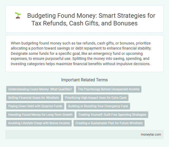 Budgeting Found Money: Smart Strategies for Tax Refunds, Cash Gifts, and Bonuses