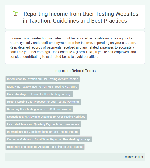 Reporting Income from User-Testing Websites in Taxation: Guidelines and Best Practices