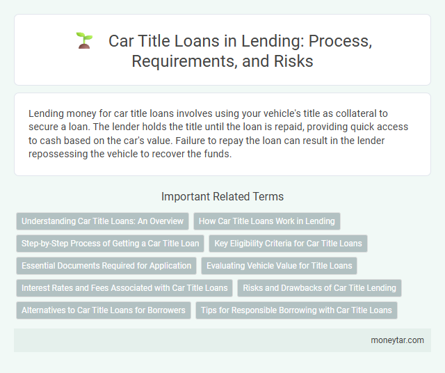Car Title Loans in Lending: Process, Requirements, and Risks
