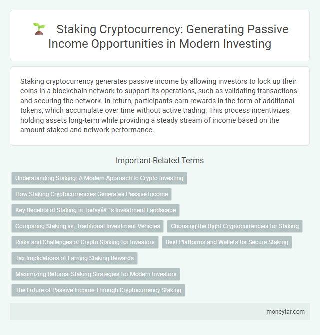 Staking Cryptocurrency: Generating Passive Income Opportunities in Modern Investing