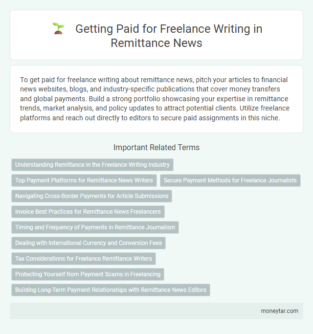 Getting Paid for Freelance Writing in Remittance News