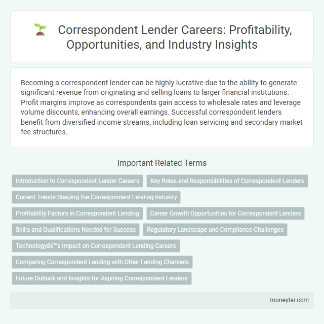 Correspondent Lender Careers: Profitability, Opportunities, and Industry Insights