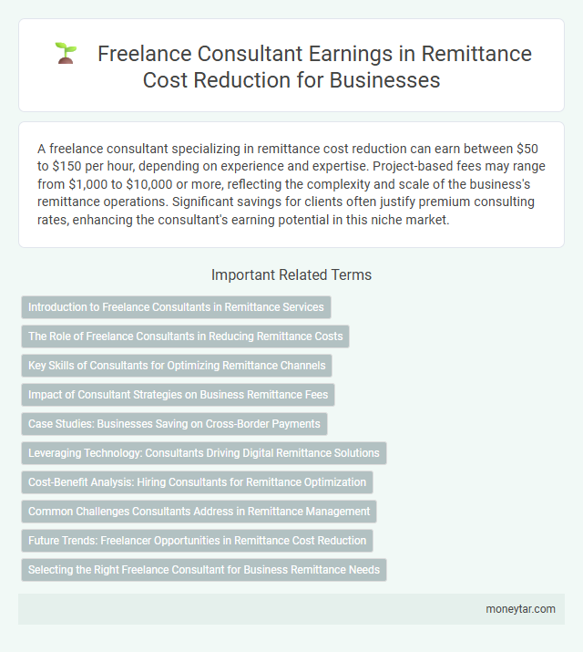 Freelance Consultant Earnings in Remittance Cost Reduction for Businesses
