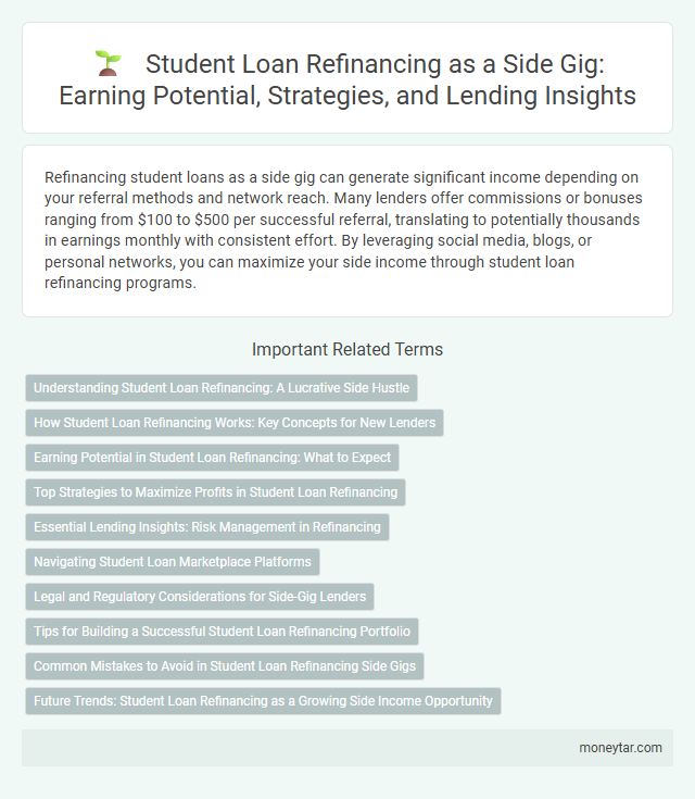 Student Loan Refinancing as a Side Gig: Earning Potential, Strategies, and Lending Insights