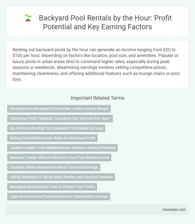 Backyard Pool Rentals by the Hour: Profit Potential and Key Earning Factors