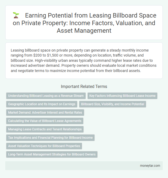 Earning Potential from Leasing Billboard Space on Private Property: Income Factors, Valuation, and Asset Management