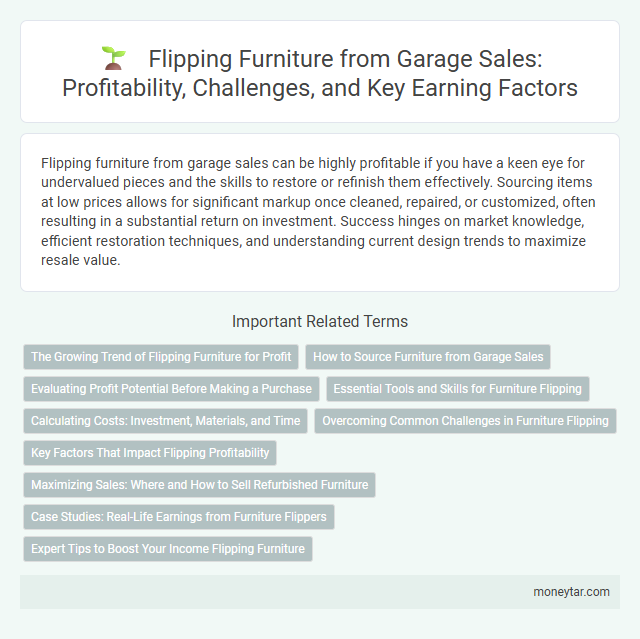 Flipping Furniture from Garage Sales: Profitability, Challenges, and Key Earning Factors